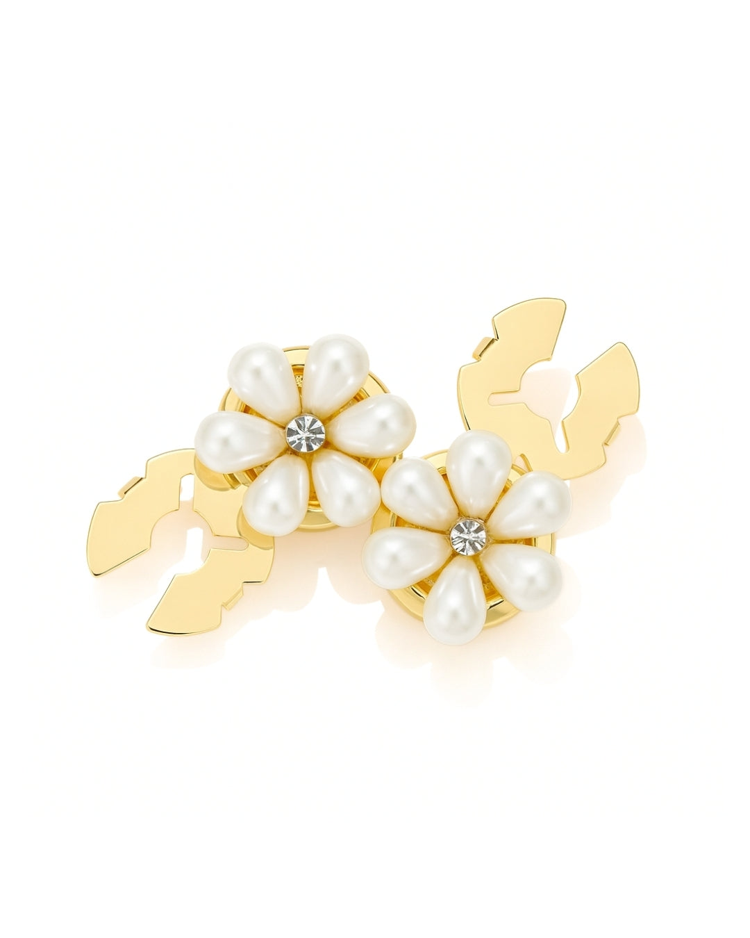 Flower Pearl Button Covers (2pcs)