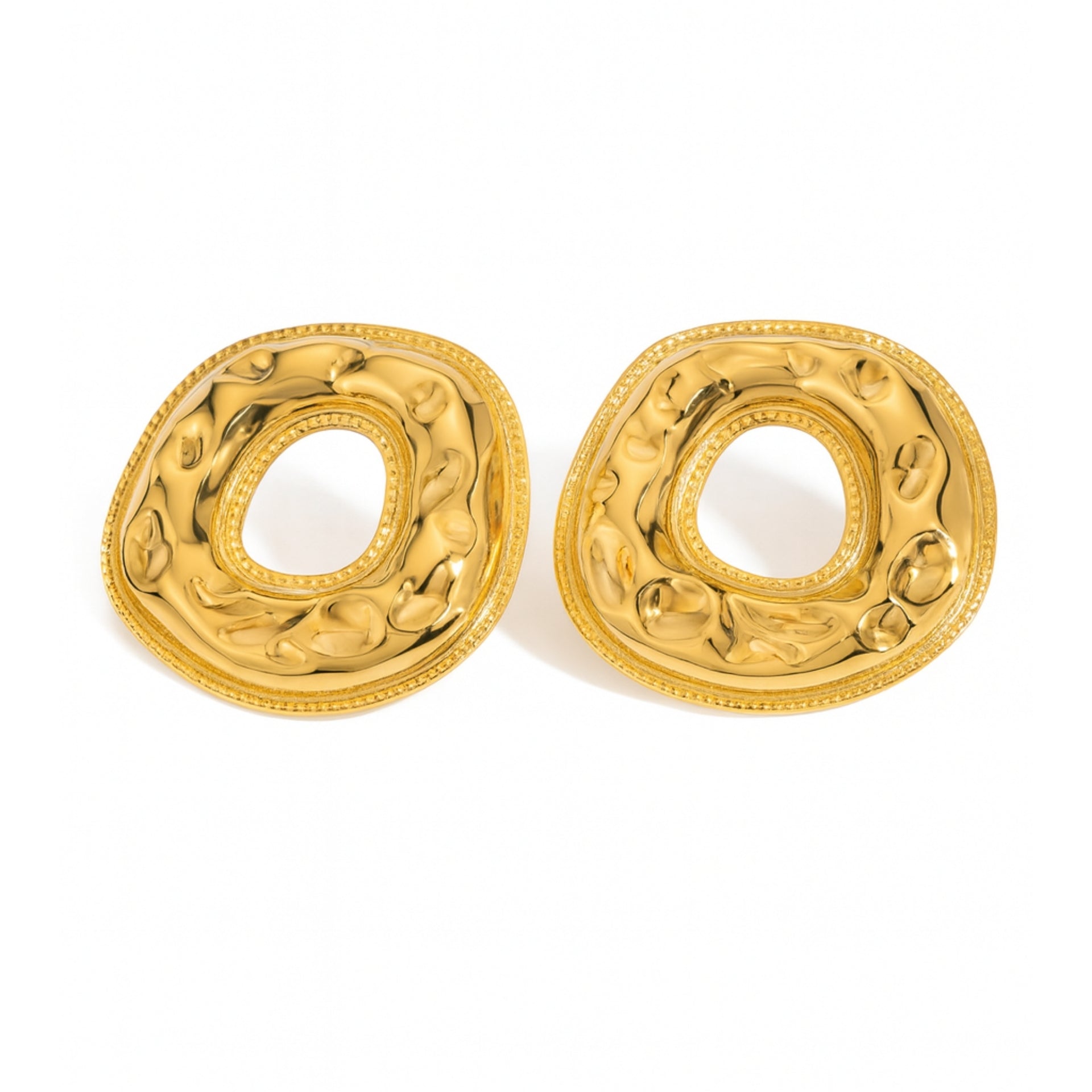 Hammered Circle Earrings