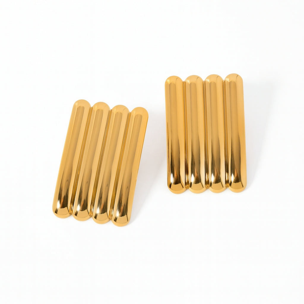 Golden Stripes Earrings