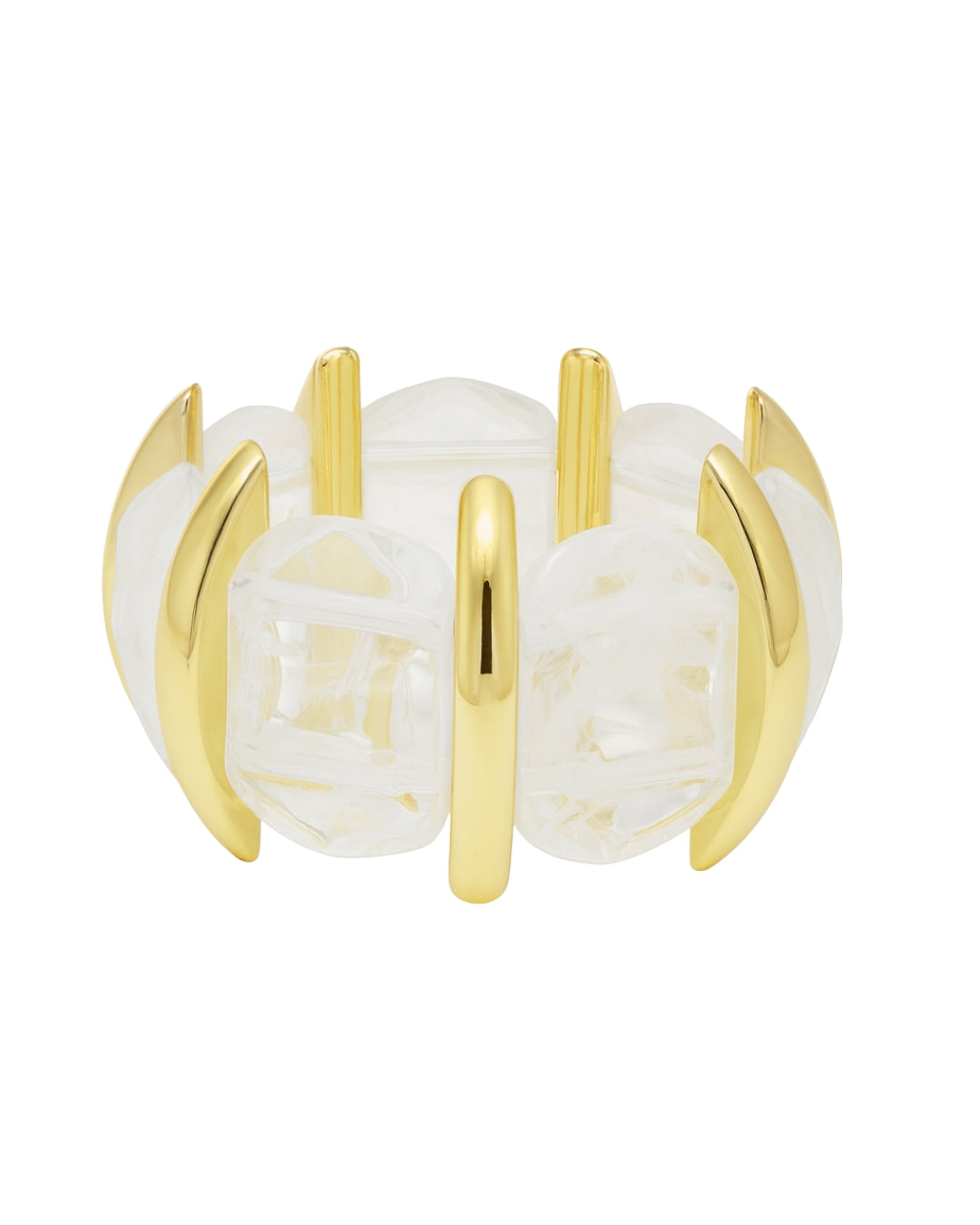 Gold and white Ice Bangle