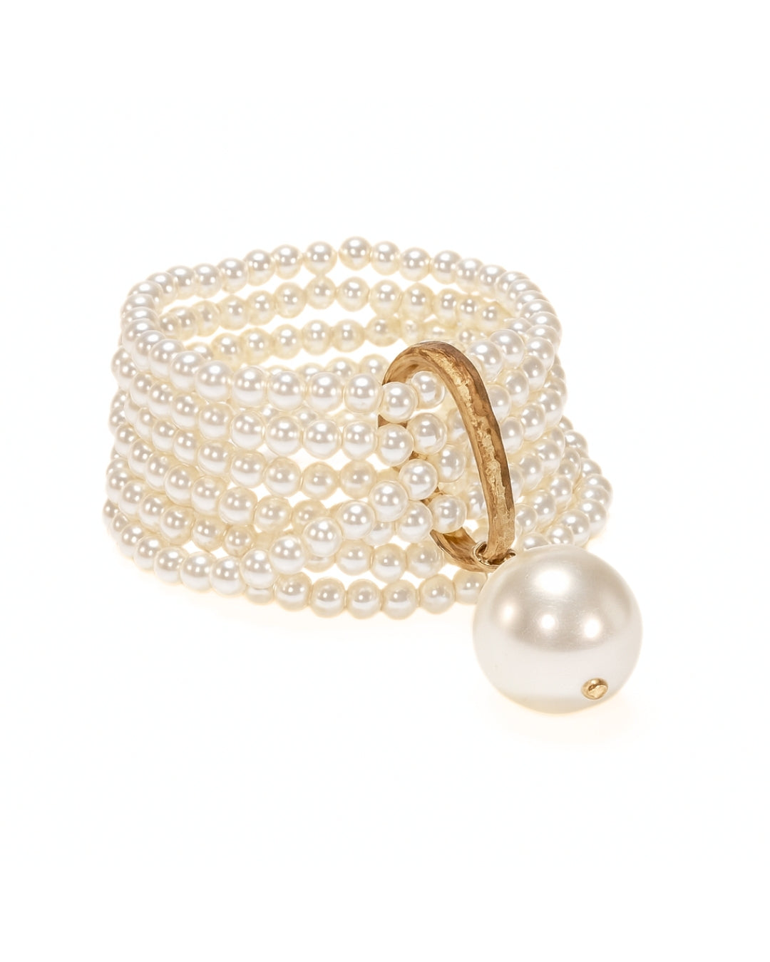 Faux Pearl Chunky Statement Bracelet