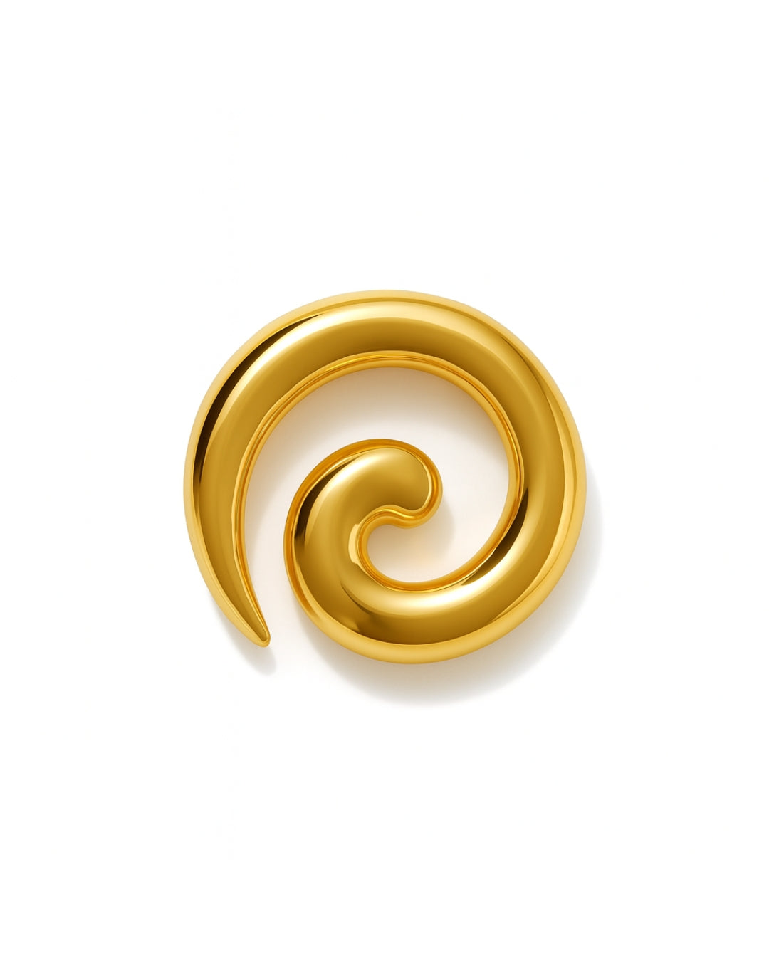 Gold Spiral Brooch – Ivy Aura