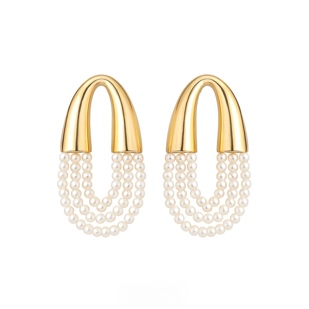 Pearl Loop Earrings