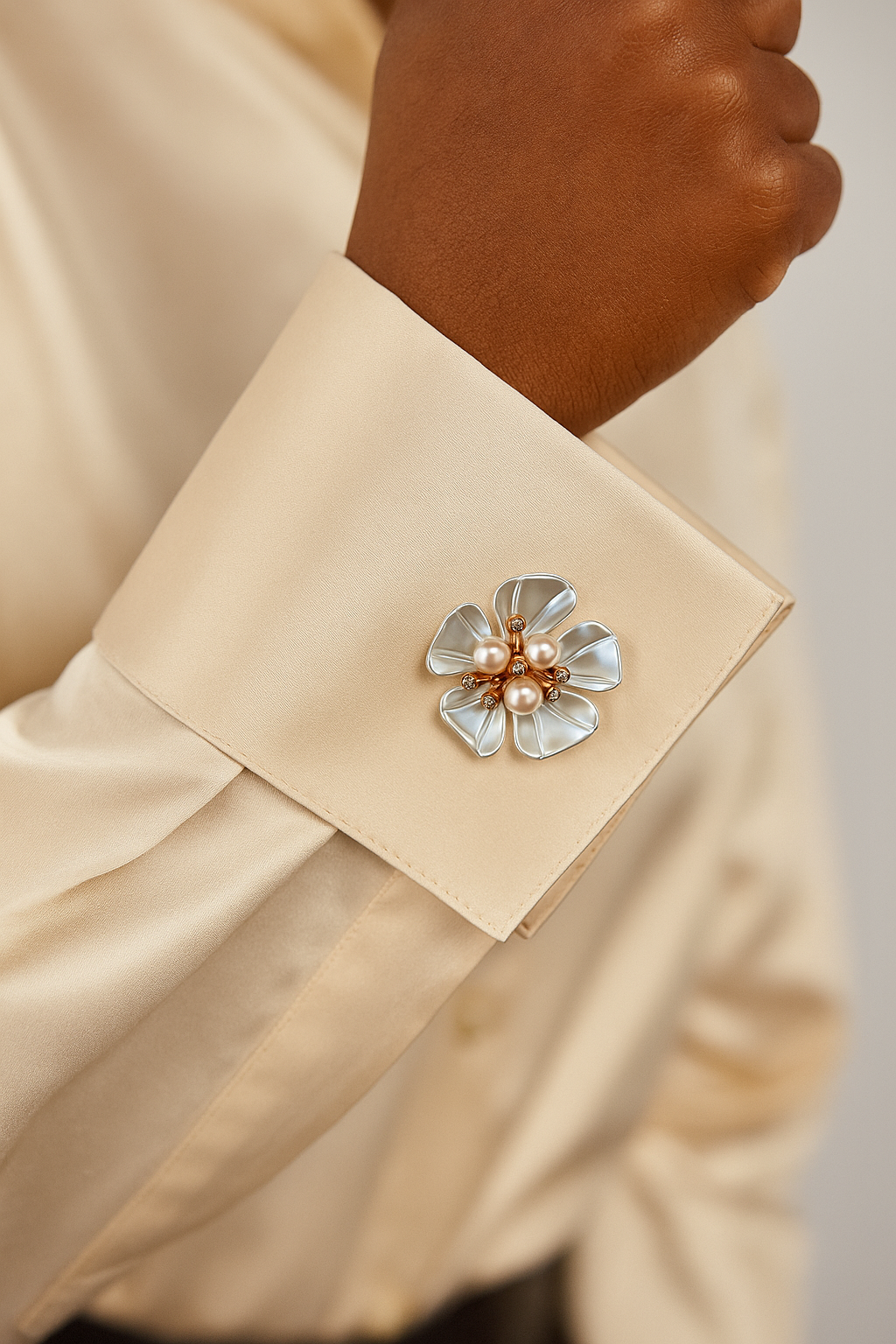 Pearl Blossom Women’s Cufflinks