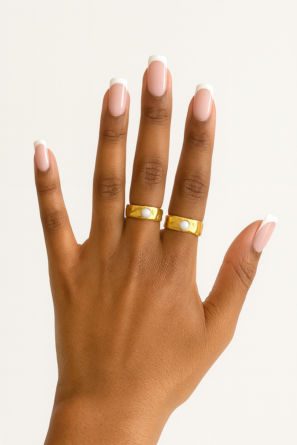 Twin Pearl Statement Ring set