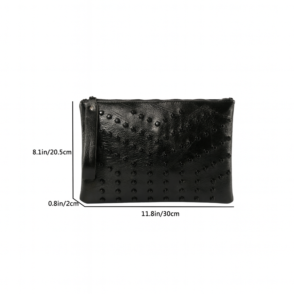 Black Studded Clutch