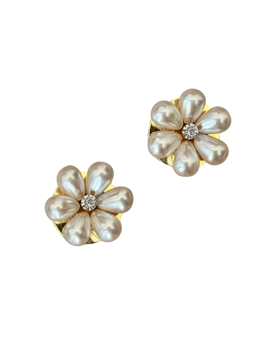 Pearl Bloom Cufflinks – Gold &amp; White